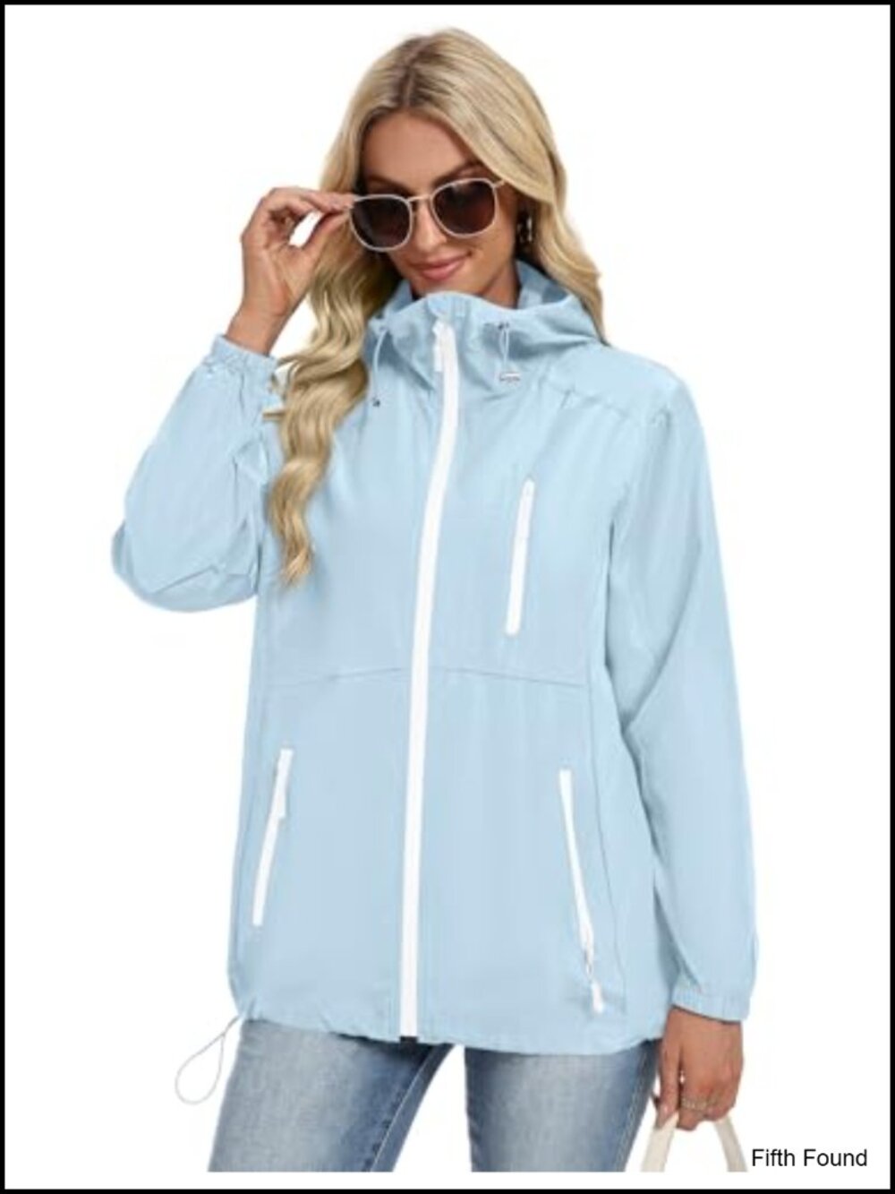 Women's Lightweight Waterproof Rain Jacket with Hood Packable Windbreaker